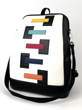 Фото товара: рюкзак з відділенням для ноутбука 240027 чорно-білий. Фото - 1.