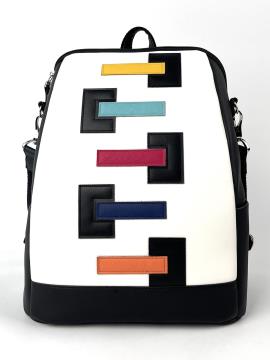 Фото товара: рюкзак з відділенням для ноутбука 240027 чорно-білий. Фото - 2.