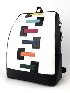 Фото товара: рюкзак з відділенням для ноутбука 240027 чорно-білий. Фото - 1.
