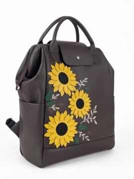 Фото товара: яскравий дует - рюкзак та шопер 250319 коричневий. Фото - 2.