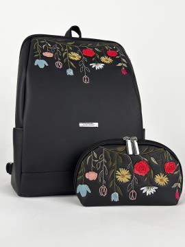 Фото товара: комплект (рюкзак та косметичка) n26109 чорний. Фото - 1.