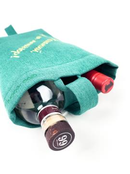 Фото товара: wine bag wb0011 зелений. Фото - 2.