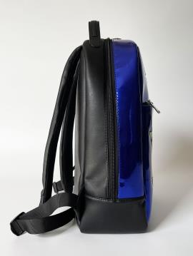 Фото товара: рюкзак U22190 чорно-синій. Фото - 3.